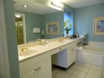 Master Bath With Double Sinks And Hot Tub